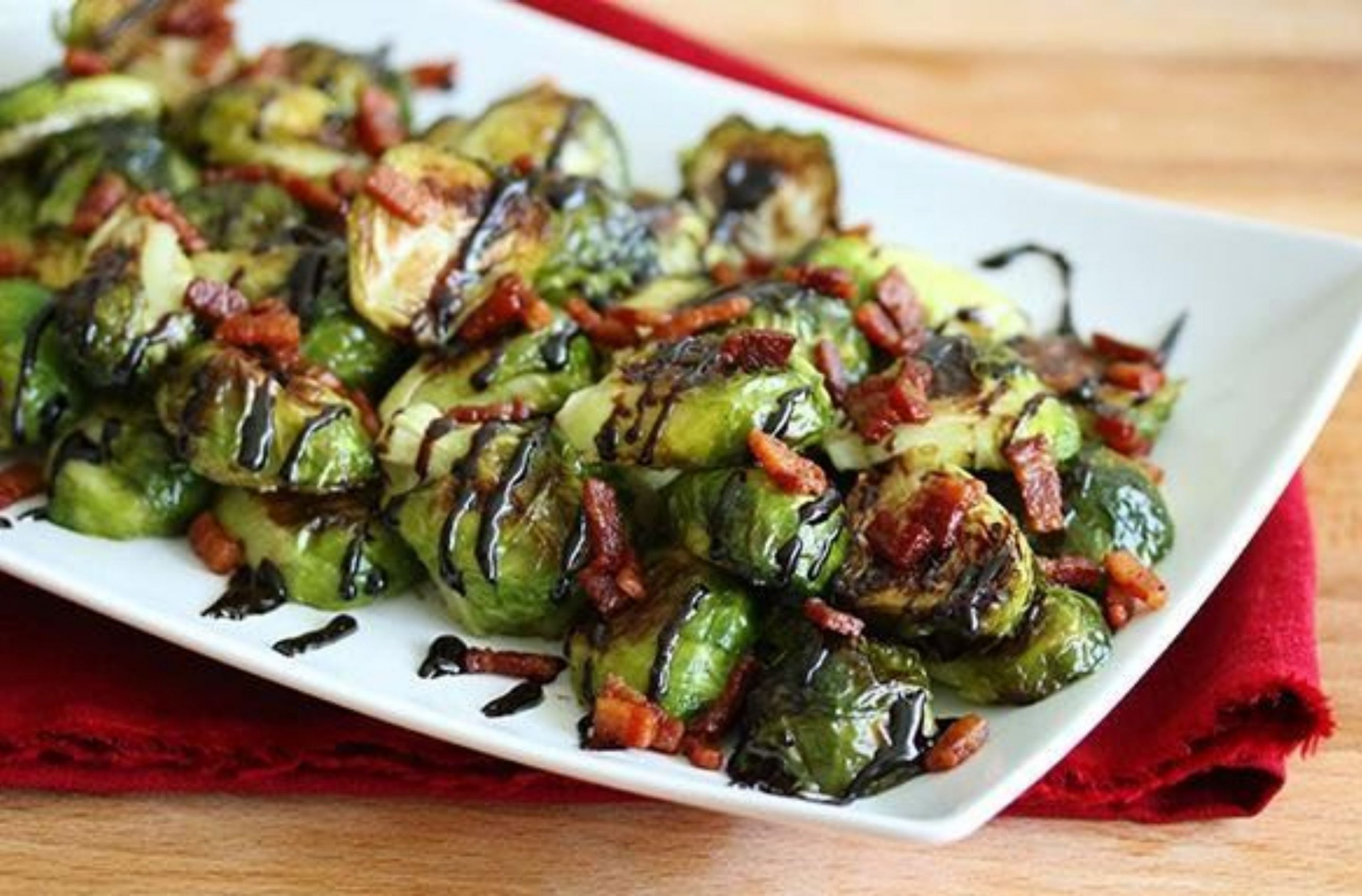Grilled Brussel sprouts with Bacon